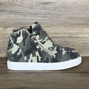 Steve Madden Caliber Camo High-Top Wedge Sneaker